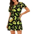 thumbnail image 1 of Disketp Avocado Toast para Camisón Corto de Manga Corta para Mujeres, Camisón Cómodo con Escote Redondo, Bonito y Confortable, 1 of 6