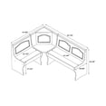 thumbnail image 3 of Linon Varden Farmhouse Corner Dining Breakfast Nook with Storage, Honey Brown, 3 of 11