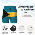thumbnail image 3 of Mens Flag Of The Bahamas Swimming Trunks with Compression Liner Beach Quick Dry Swim Shorts, 3 of 6