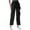 *Black, variant on CENGNIAN No Boundaries Women's Y2K Drawstring Cargo Pants,Ladies Pull-on Streetwear Trousers with Pockets,Daily Wear Hiking Pants For Women,Black,Size L