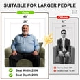 thumbnail image 3 of litvz Modern Chenille Oversized Armchair and A Half, Green Accent Chair with Arms, Reading Chairs for Bedroom Comfy, 3 of 10