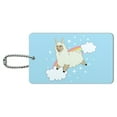 thumbnail image 1 of Llama on Sparkling Rainbow Luggage Card Suitcase Carry-On ID Tag, 1 of 7