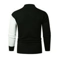 thumbnail image 1 of Awdenio Autumn And Winter Comfortable Trend All-match Men's Stitching Stand Collar Pullover Sweater, 1 of 8