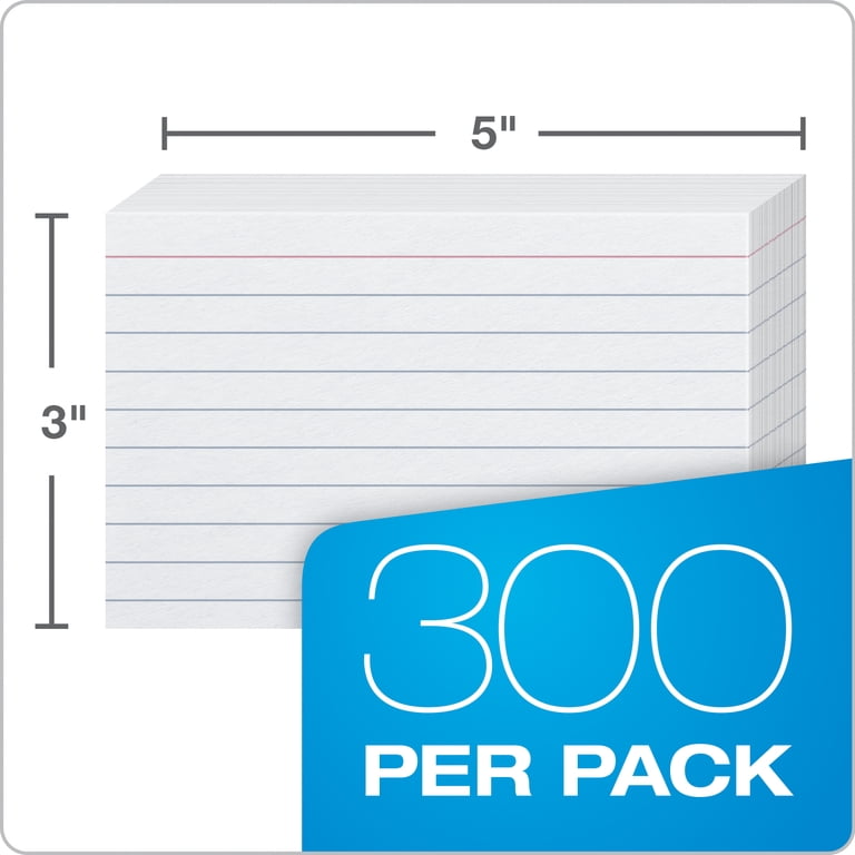 Oxford Ruled Index Cards, 3" x 5", White, 300 Count photo 3