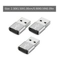 thumbnail image 3 of Miangastore USB-C to USB Adapter Silver Rectangular for Home Office Use 3Pcs, 3 of 8