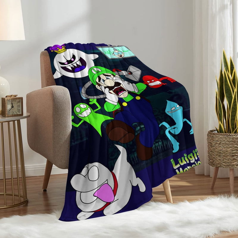 luigis mansion Throw Blanket Gifts for Fans Lover Girls Boys Women Present Hoodie Him Bed 60"x80"