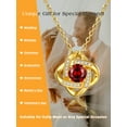 thumbnail image 6 of Bestyle 18K Gold Plated Love Knot Pendant Necklace with Created Garnet Celtic Knot Jewelry Gifts for Mother's Day Birthday Graduation Christmas, 6 of 9