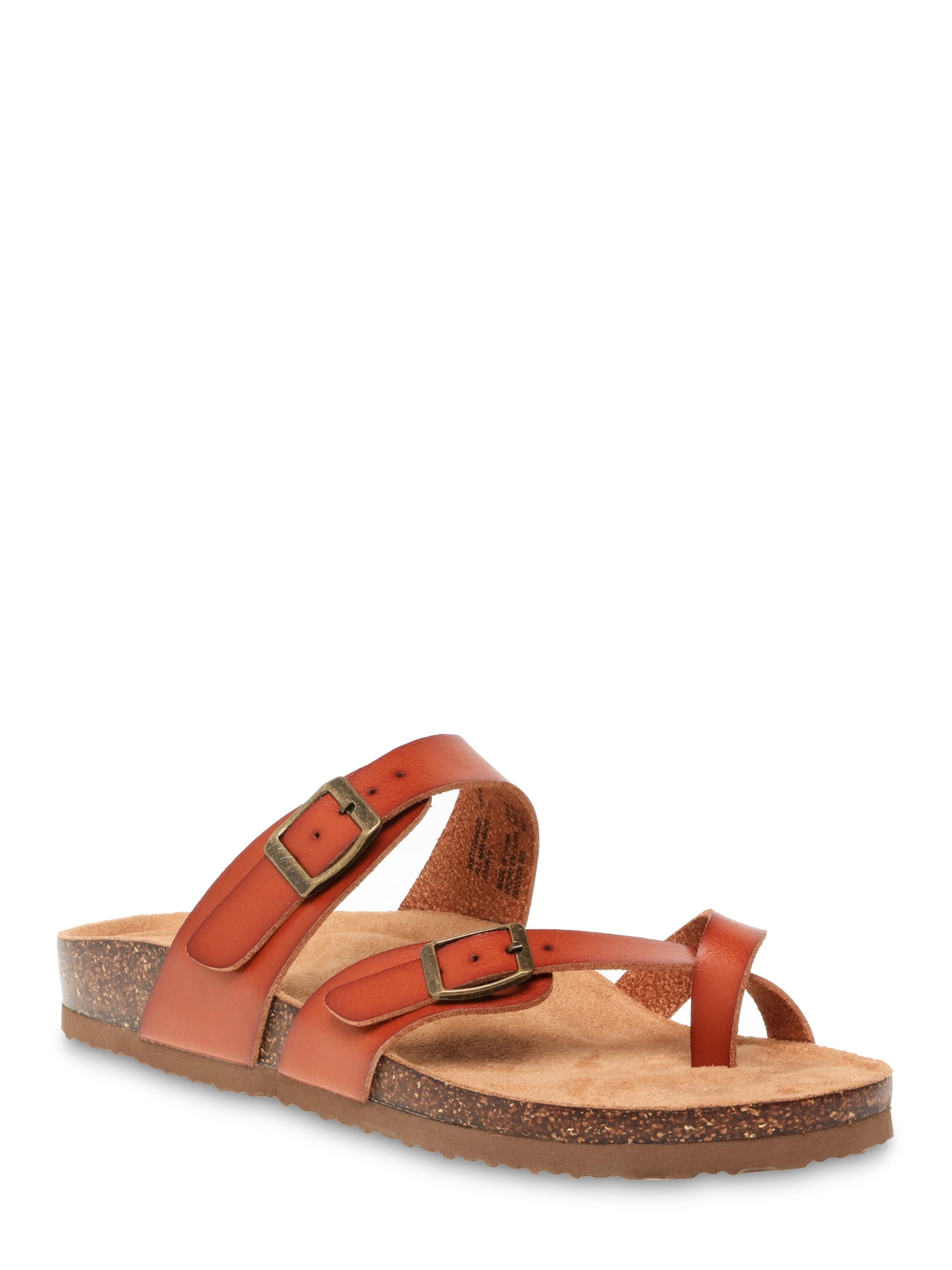 Womens Thong Gladiator Flat Sandals Strappy Cork Sole Summer Slides