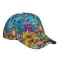 thumbnail image 3 of Fotbe Sea World Baseball Cap, Sea World Print Dad Hat,Outdoor Hat,Adjustable Sports Cap, Perfect For Activities, 3 of 9