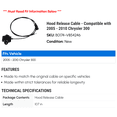 thumbnail image 2 of Hood Release Cable - Compatible with 2005 - 2010 Chrysler 300 2006 2007 2008 2009, 2 of 2