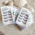 thumbnail image 5 of Pestañas postizas largas y dramáticas para mujeres, pestañas postizas esponjosas, cómodas y naturales suaves, 5 of 5