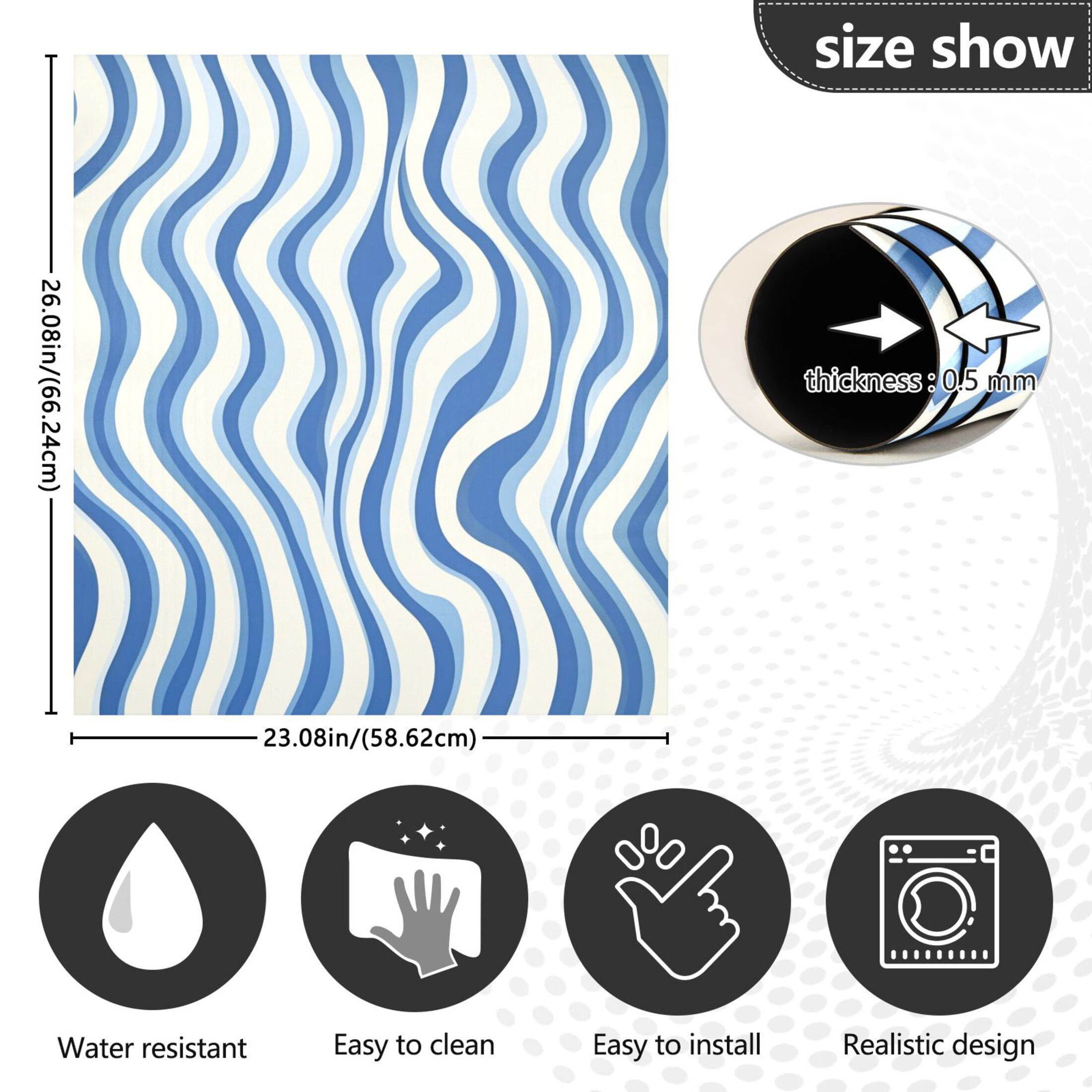 Dishwasher Magnetic Sticker 23x26 Inch Refrigerator Magnetic Sticker Washing Machine Magnetic Sticker Kitchen Panel Magnetic Sticker Home Decor Super Cute Blue Pattern