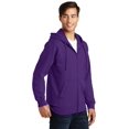thumbnail image 4 of Port & Company Fan Favorite Fleece Full Zip Hooded Sweatshirt-2XL (Team Purple), 4 of 6