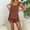 Brown, variant on Sakmal Women Shorts Sets Wide Leg 2 Piece Outfits Brown Stretchy Solid Womens Shorts with Pockets
