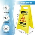 thumbnail image 6 of 2 Pack Caution Wet Floor Sign, 17.5" Height, 2lb Weight, Bright Yellow, Foldable Compliant Safety Signs for Restaurant, Bathroom, Office, 6 of 9