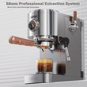 HiBREW H13 Semi-Automatic Espresso Maker - 6 Programmable Drink Modes, 1.3L Water Tank & Adjustable Pre-Infusion