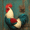 Rooster, variant on Jesus Holding Lamb Canvas Wall Art, Colorful Flower Religious Print, Multi Space Decor