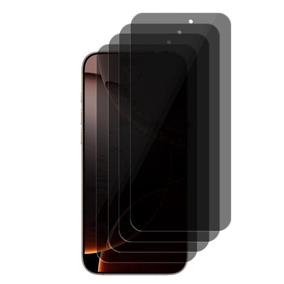 UZWZW 4 Pack Privacy Screen Protector Tempered Glass for iPhone 16 Pro Max (6.9 inch)
