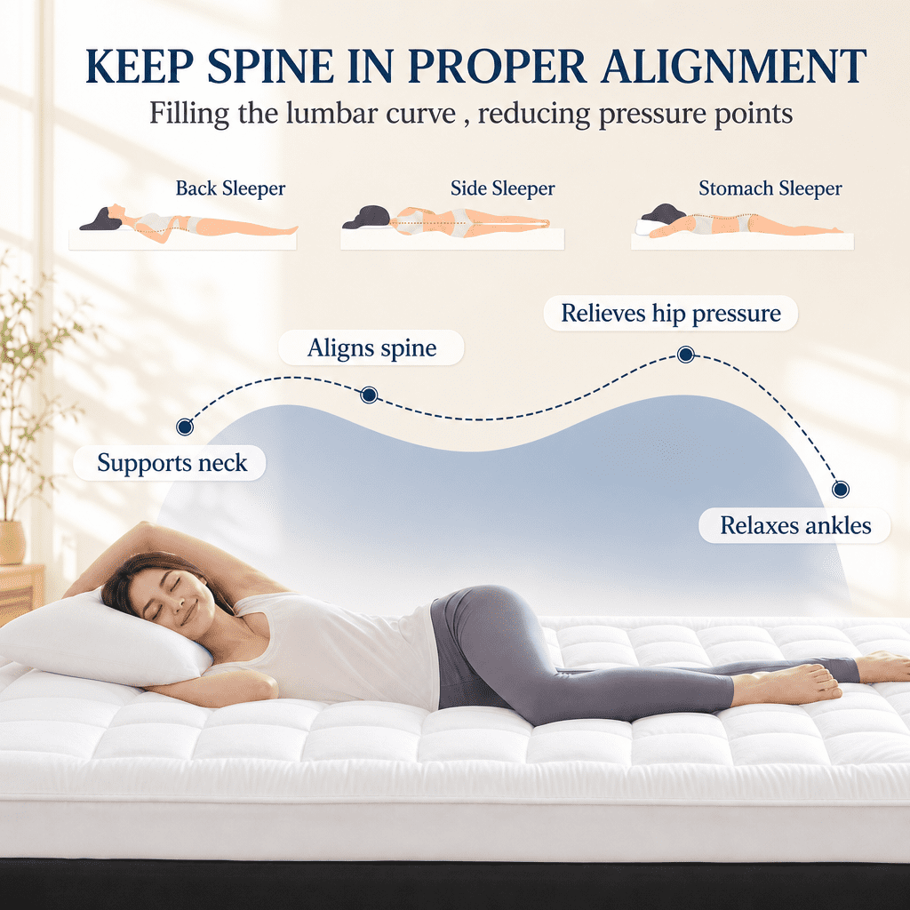 COOKEY Full Mattress Topper, Cooling Pillow Top Quilted Mattress Protector, Deep Pocket Breathable Mattress Pad, 54x75 Inches