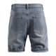 thumbnail image 4 of pstuiky Pantalones cortos de gimnasio para hombre, Pantalones cortos de mezclilla para hombre, de pierna recta, cinco cuartos, de color liso Pantalones cortos de baloncesto, 4 of 8
