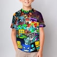thumbnail image 2 of T-Shirt pour Enfants Geometry Dash Imprimé Confortable T-Shirt Graphique Décontracté pour Usage Quotidien 110 cm, 2 of 8