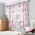 thumbnail image 2 of Yayeee Window Curtains Set of 2 for Living Room Light Filtering 63"x52", Pink Popsicle Pattern, 2 of 7