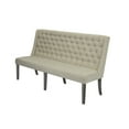 thumbnail image 3 of Rustic Gray Wood 9pc Dining Set with Table and Gray Linen Chairs, 3 of 6