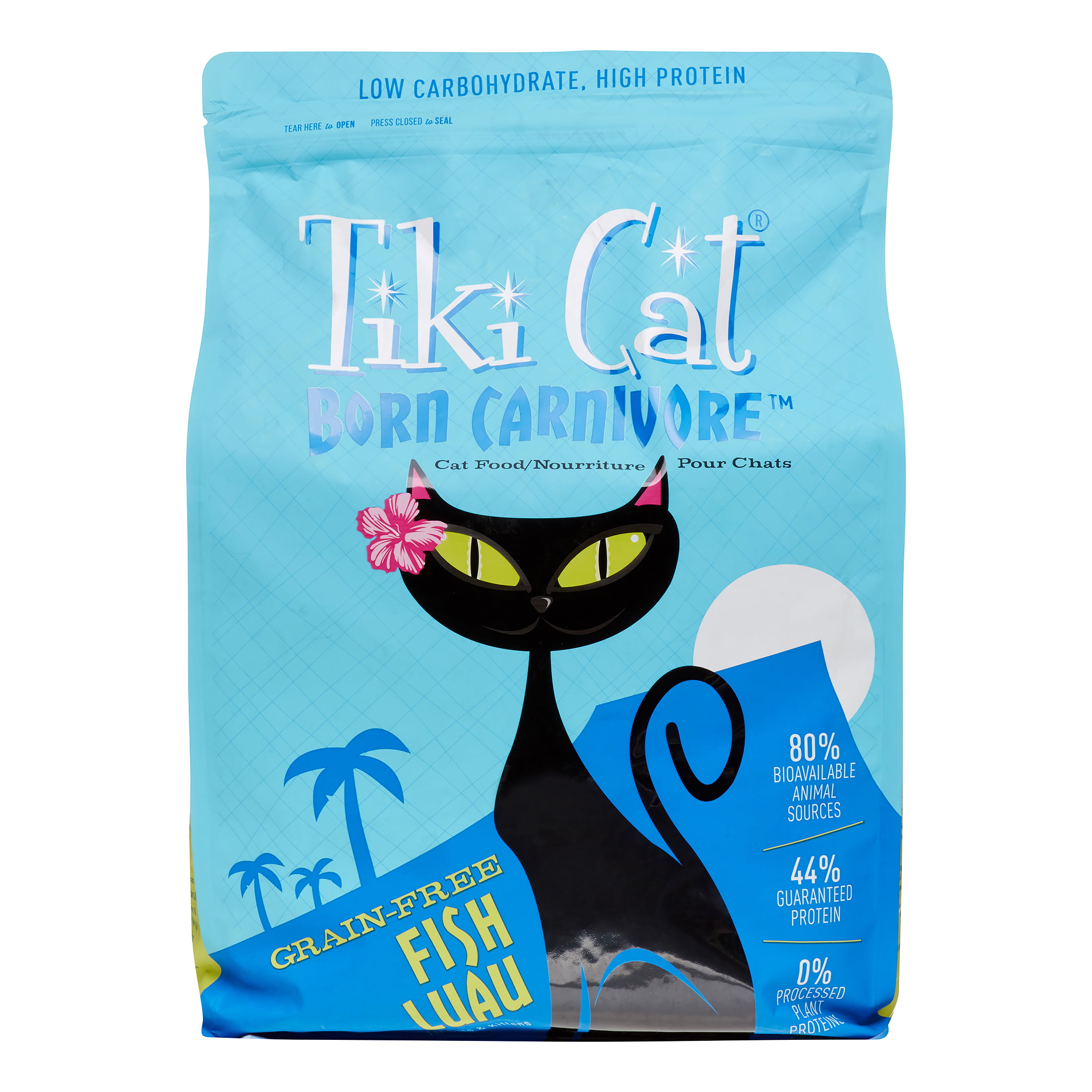 Tiki Cat Born Carnivore Grain Free Fish Luau Dry Cat Food, 4 lb