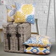 thumbnail image 3 of Phantoscope New Living Series Double Side Design Decorative Throw Pillow, 18" x 18", Yellow Blue, 4 Set, 3 of 7