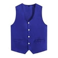 thumbnail image 3 of Zaldita Kids Volunteer Activities Outdoor Vest Button Up Waistcoat Boys Girls Waitress Uniform Blue 11-12, 3 of 5