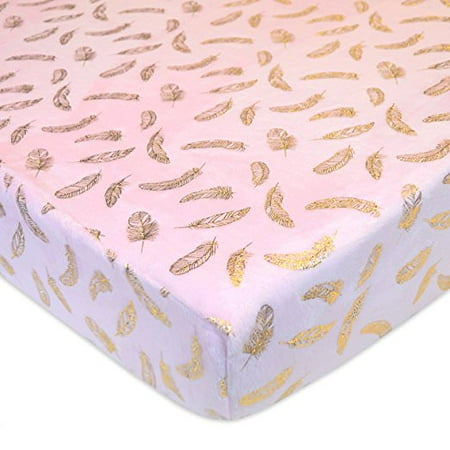 American Baby Company Printed Heavenly Soft Chenille Fitted Crib