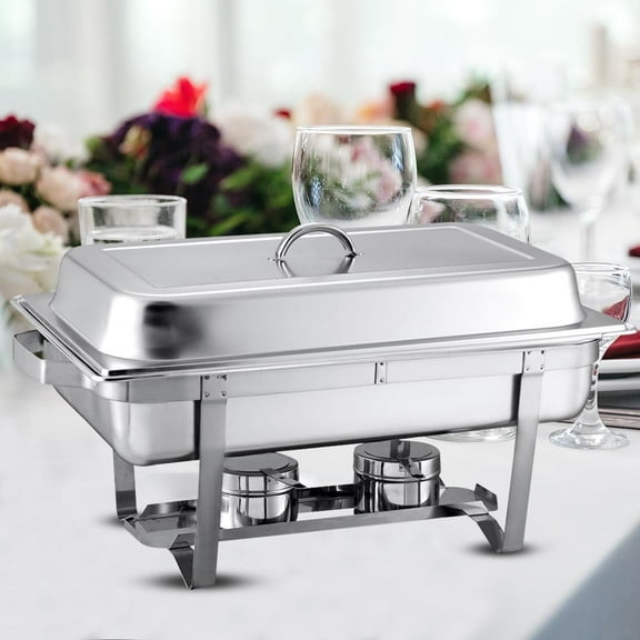 SOGA 4.5L Dual Tray Stainless Steel Chafing Dish – Buffet Food Warmer for Catering, Parties, and Events