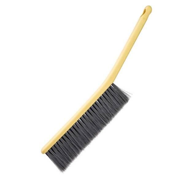 Long Handle Soft Bristles Dusting Brush Elastic Flexible Furniture Bed Sofa Dusting Brush Yellow