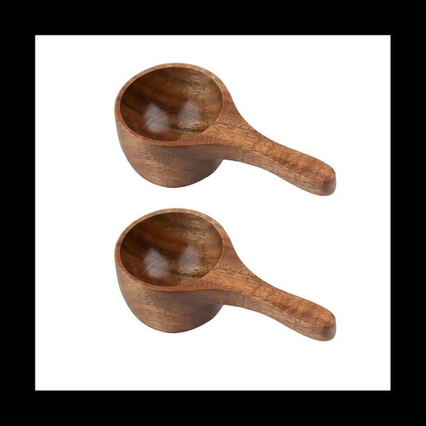 2 Piezas Cuchara de Madera Mini Medidora de Café Cuchara de Helado de Madera Cuchara Medidora de Cocina
