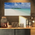 thumbnail image 1 of Calm Seashore at Tropical Beach - Modern Seascape Canvas Artwork, 1 of 3