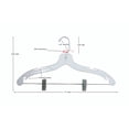 thumbnail image 6 of NAHANCO #500RC 17" Clear Heavy Weight Plastic Suit Hangers with Metal Clips (Pack of 100), 6 of 6