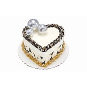 Disco- Metallic Heart Cake