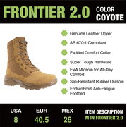 Mens Interceptor Frontier 8-Inch Tactical Boot