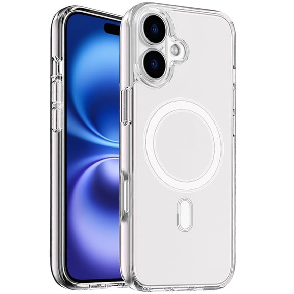 XPM for Apple iPhone 17 Phone Case, MagSafe Compatible Transparent Hybrid Case with Magnetic Circle, Shock Absorption TPU Rubber Cover for Apple iPhone 17 (6.3") (Clear)