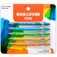 thumbnail image 1 of Juego de bolígrafos Rubyloo Funny Dog Lover Gift 5, tinta negra con lápiz capacitivo, 1 of 6