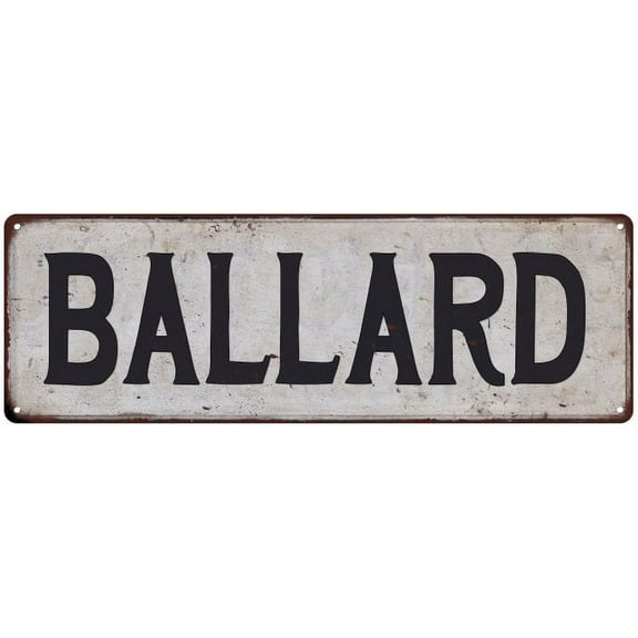 BALLARD Vintage Look Gift Rustic Chic Metal Sign 6x18 206180036722