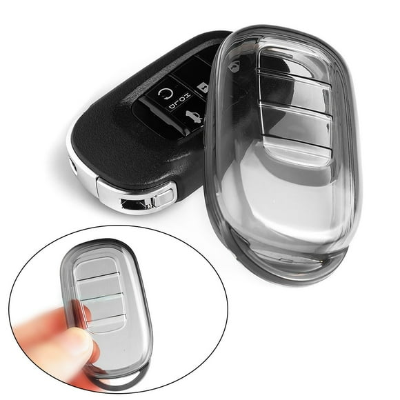 Black Transparent Car Key Fob Case Cover for Honda Civic 11th 2022-2023