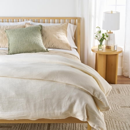 BETTER HOMES & GARDENS 3-PIECE CREAM GAUZE COMFORTER SET, ADULT KING