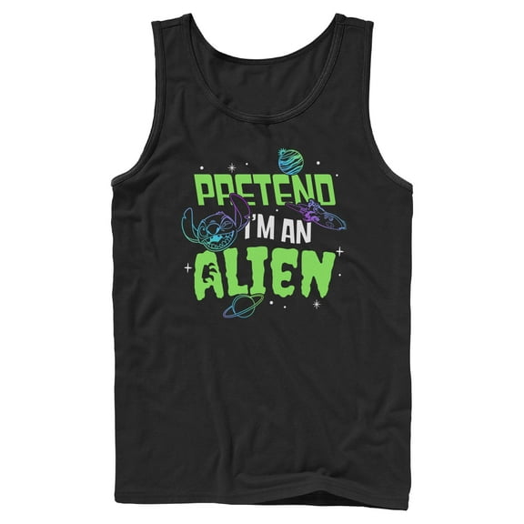 Mens Lilo & Stitch Pretend I'm An Alien Tank Top