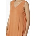 thumbnail image 5 of Women's S~3X Essentials Luxe Jersey Tunic V-Neck Relaxed Fit Sleeveless Top, 5 of 7