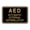 Black Gold, variant on Signs ByLITA Classic Framed Automatic External Defibrillator Door or Wall Sign Easy Installation | Office And Shop Decor | Bars And Restaurants Sign (Black /Gold) - Small