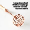 thumbnail image 1 of Stainless Steel Whisk Highly Flexible Whipped Cream Blender Screw Head Egg Whisk with Multi-layer Loop Wire Wooden Handle Spring for Baking Egg Cream Batter, 1 of 8