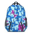 thumbnail image 3 of Butterfly and Blue Purple Pattern Cute School Backpack Bag with Padded Back and Adjustable Shoulder Straps 16.9 X 12.6 X 5.9 Inches, 3 of 5