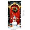 thumbnail image 3 of Christmas Snowman Door Cover, Stretch Fabric Backdrop Door Porch Covers for Home Party Holidays Decoration, 3 of 6