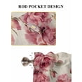 thumbnail image 6 of Pink Roses Bathroom Window Curtain, Spring Floral Elegant Pastoral Butterfly Retro Light Filtering Coffee Kitchen Curtains, Bedroom Living Room Curtains 2 Panel 84"x54", 6 of 6